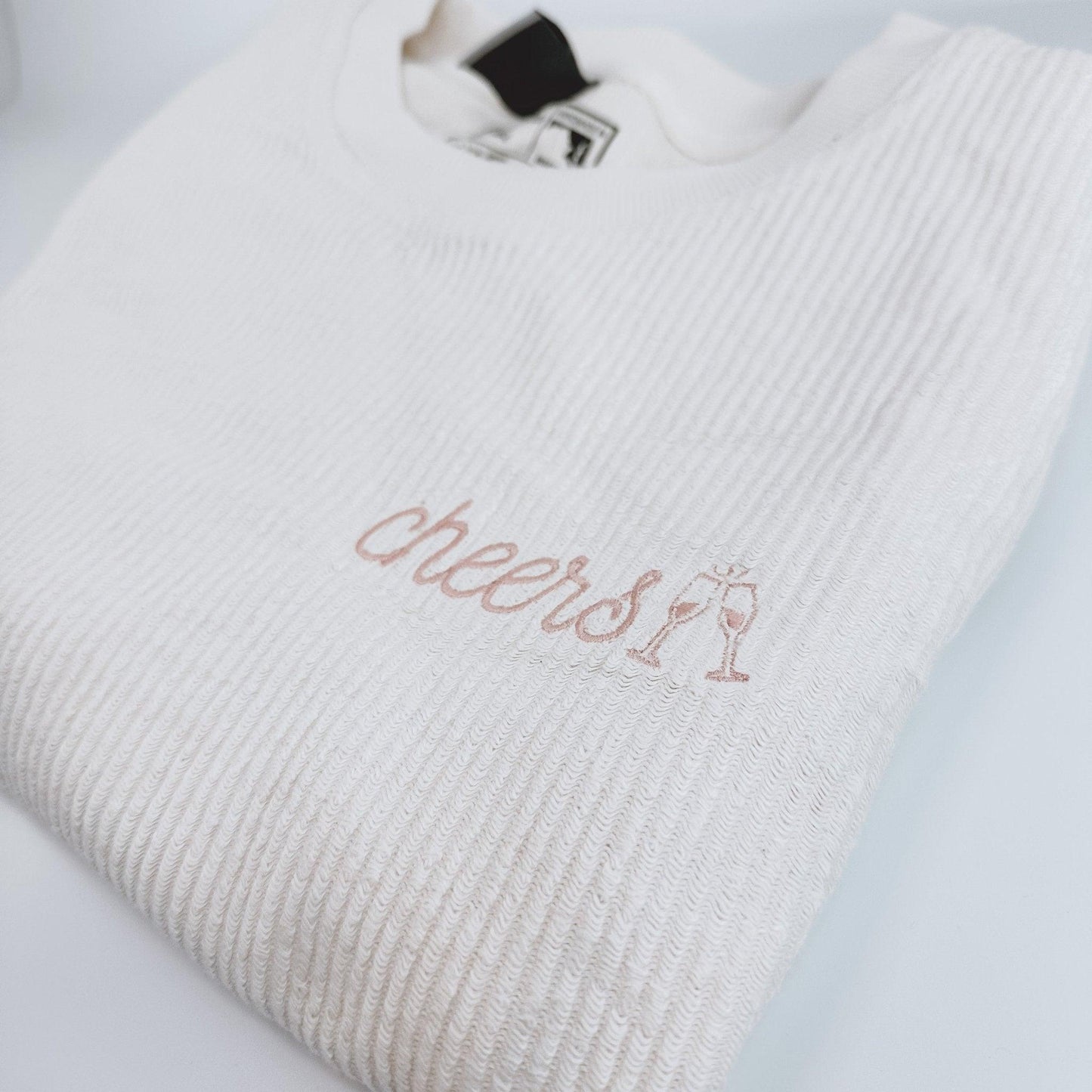 Cheers Embroidered Corduroy Crewneck - Sunshine Soul MD