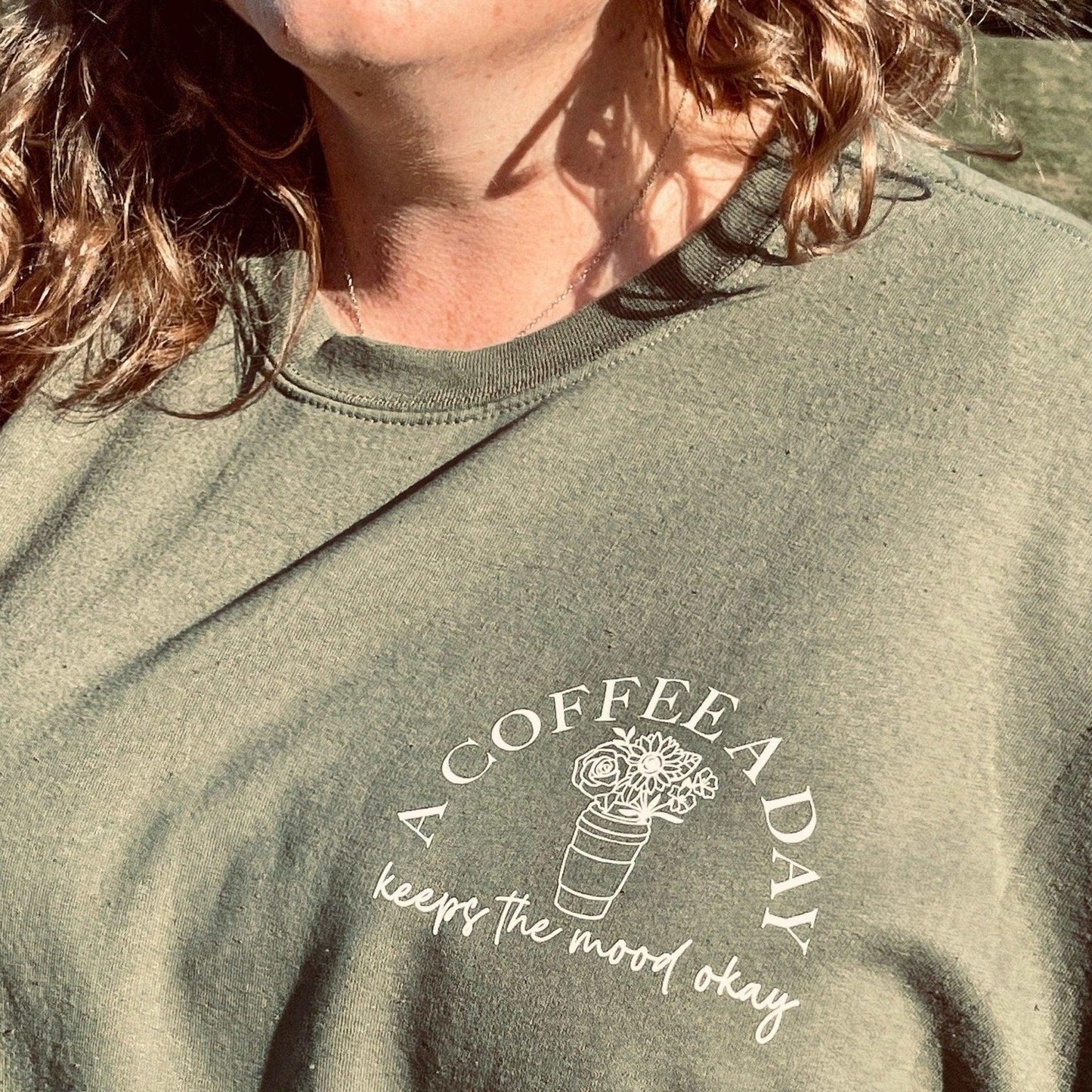 Coffee Lover Wildflower Sweatshirt - Sunshine Soul MD