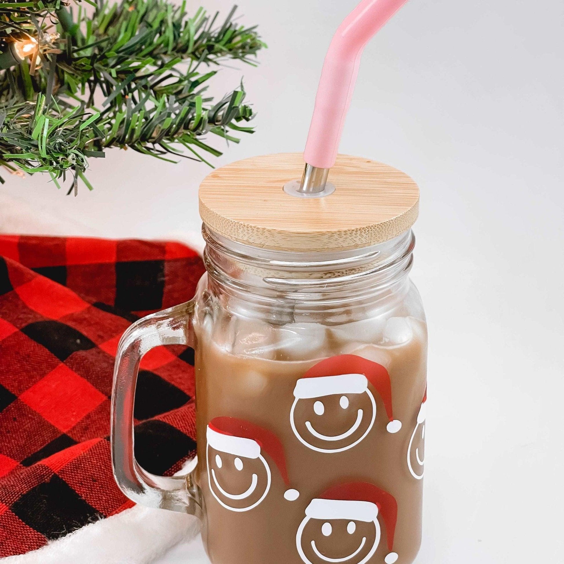 Color-changing Santa Smile Glass Mug - Sunshine Soul MD