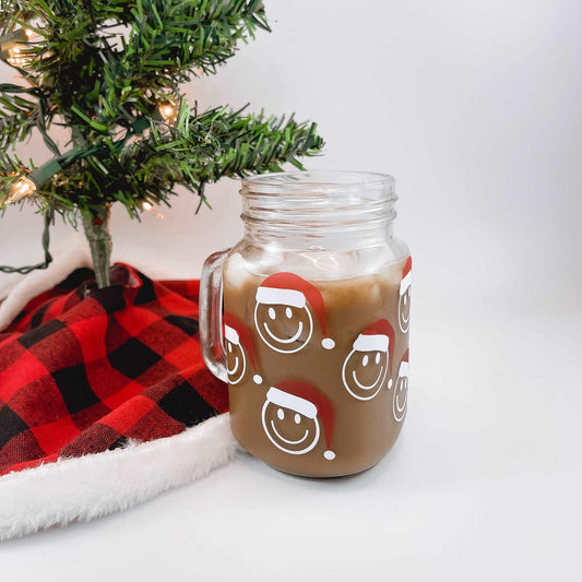 Color-changing Santa Smile Glass Mug - Sunshine Soul MD