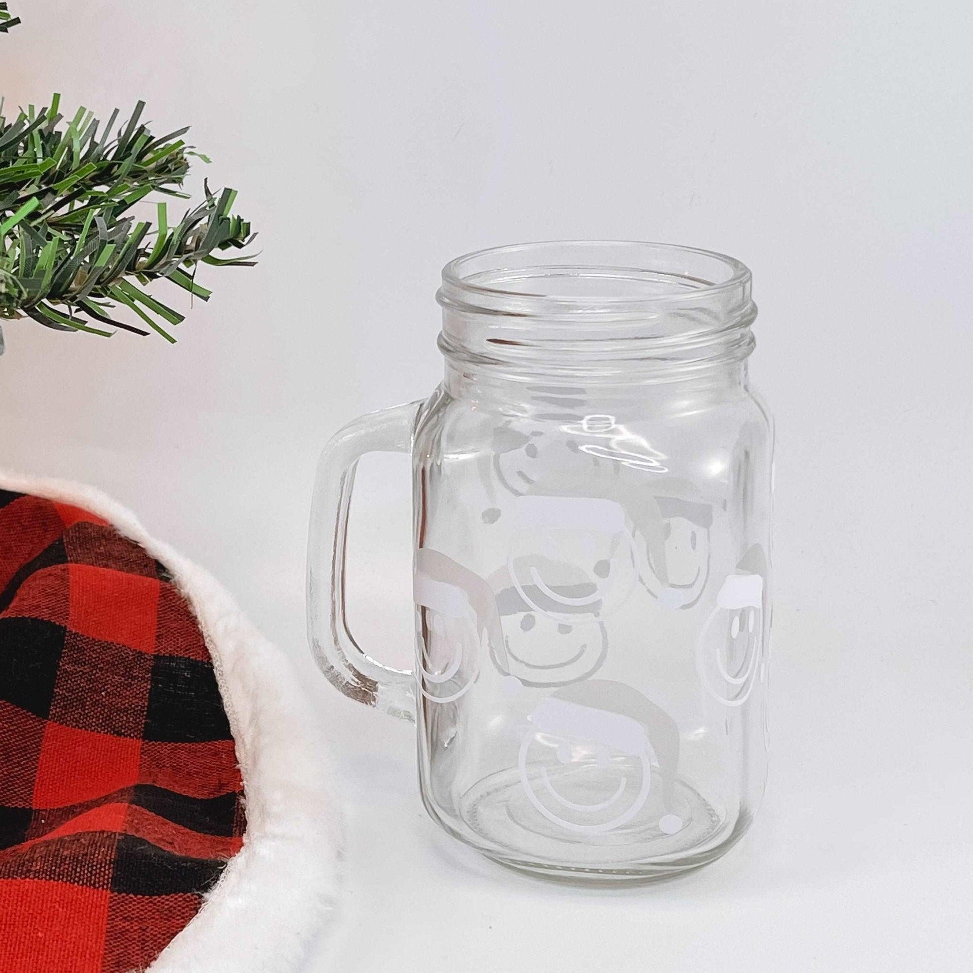 Color-changing Santa Smile Glass Mug - Sunshine Soul MD