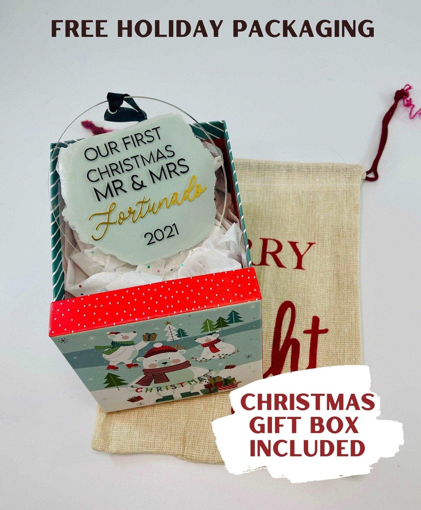 Custom Our First Christmas Ornament - Sunshine Soul MD