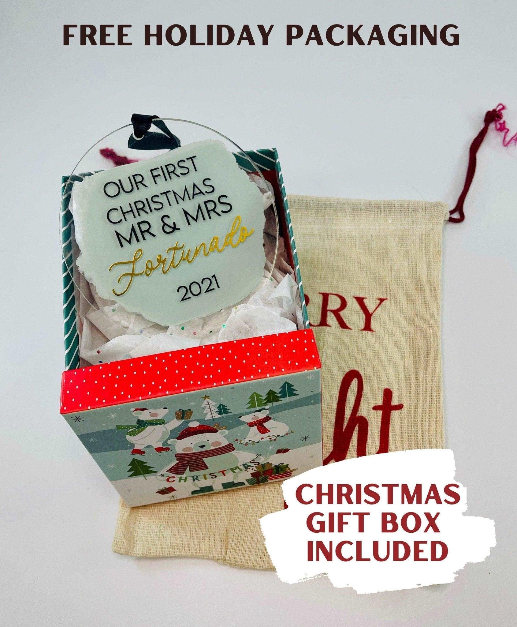 Custom Our First Christmas Ornament - Sunshine Soul MD