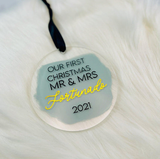 Custom Our First Christmas Ornament - Sunshine Soul MD