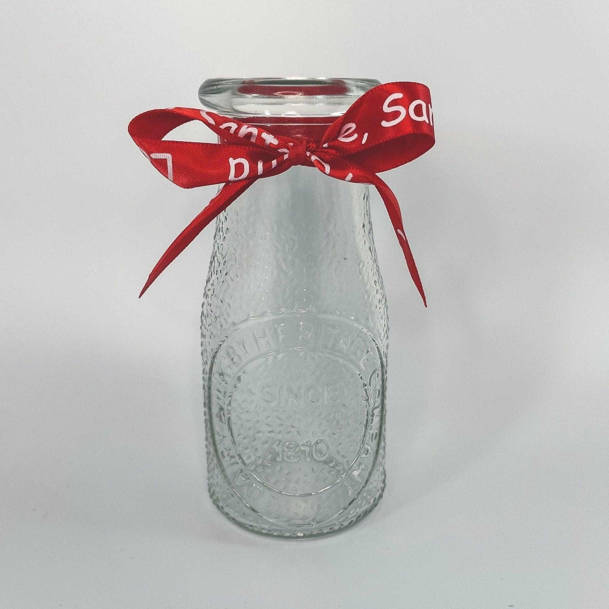 Custom Santa Tray and Milk Glass - Sunshine Soul MD