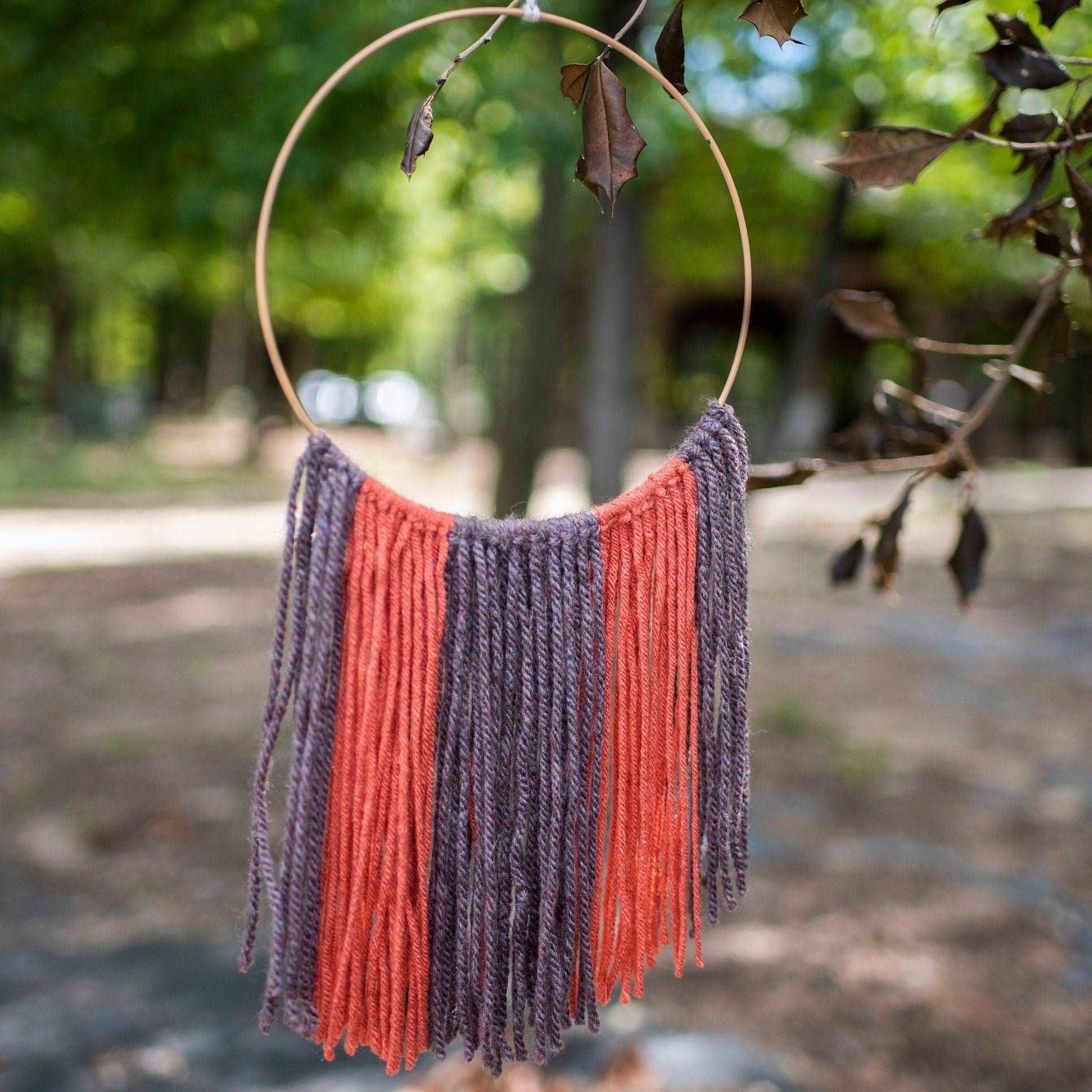Fall Colors Yarn Hoop Wall Hanging - Sunshine Soul MD
