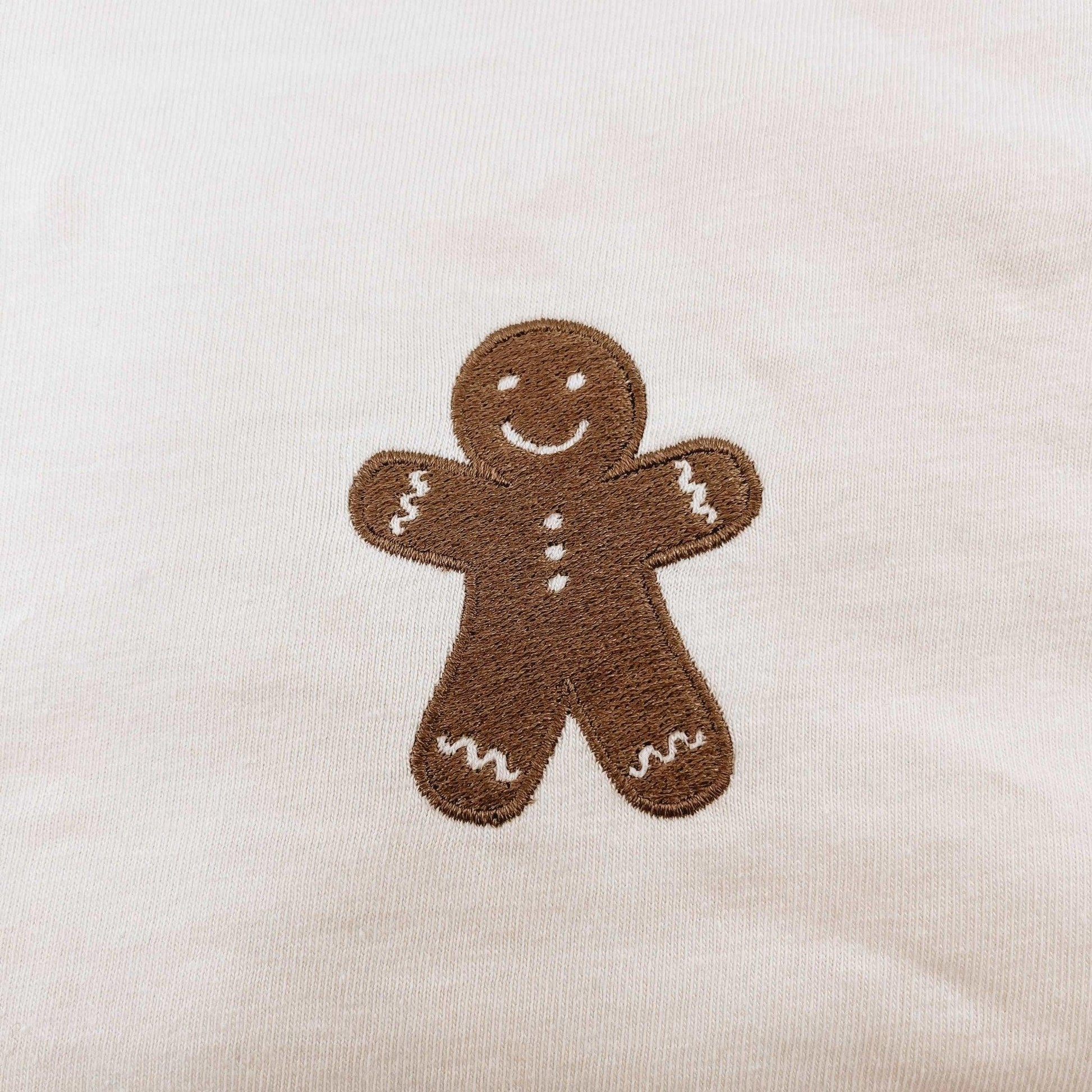 Gingerbread Embroidered Long Sleeve T-Shirt - Sunshine Soul MD