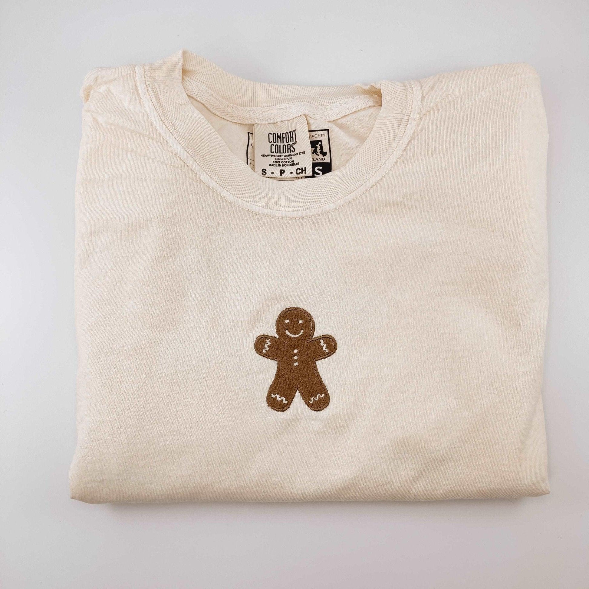 Gingerbread Embroidered Long Sleeve T-Shirt - Sunshine Soul MD