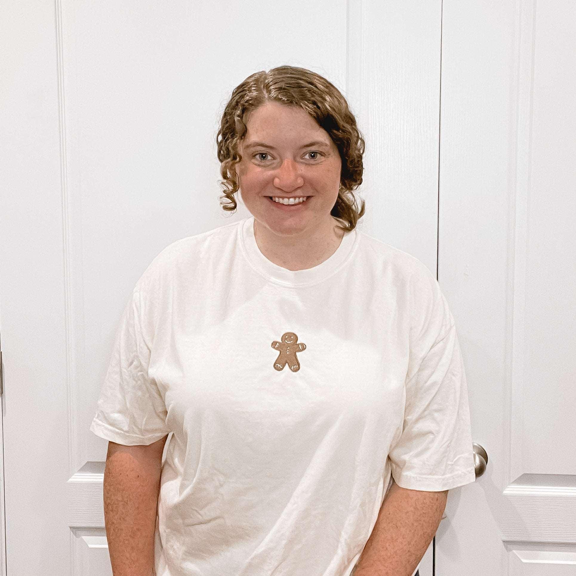 Gingerbread Embroidered T-Shirt - Sunshine Soul MD