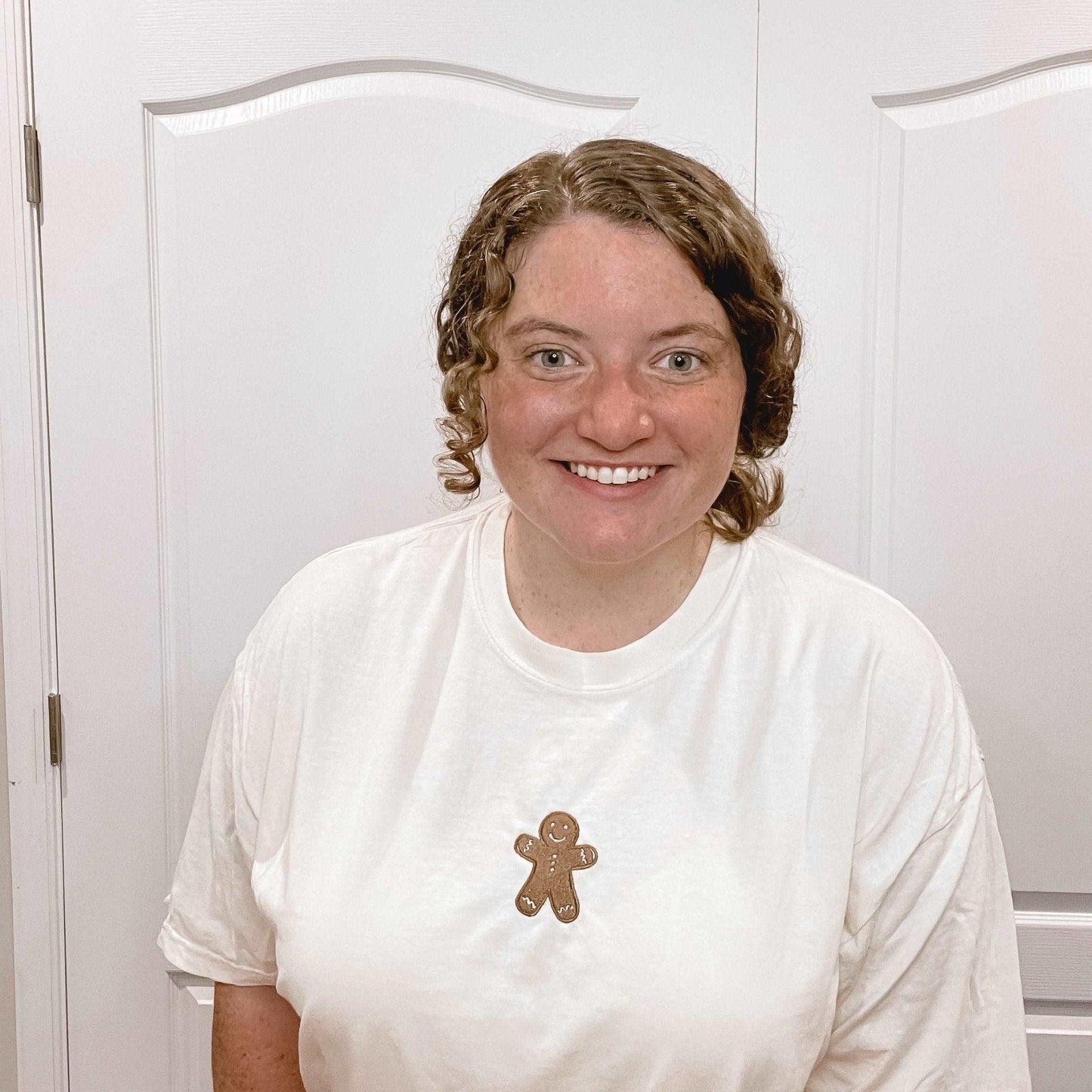 Gingerbread Embroidered T-Shirt - Sunshine Soul MD