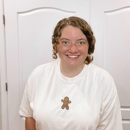 Gingerbread Embroidered T-Shirt - Sunshine Soul MD