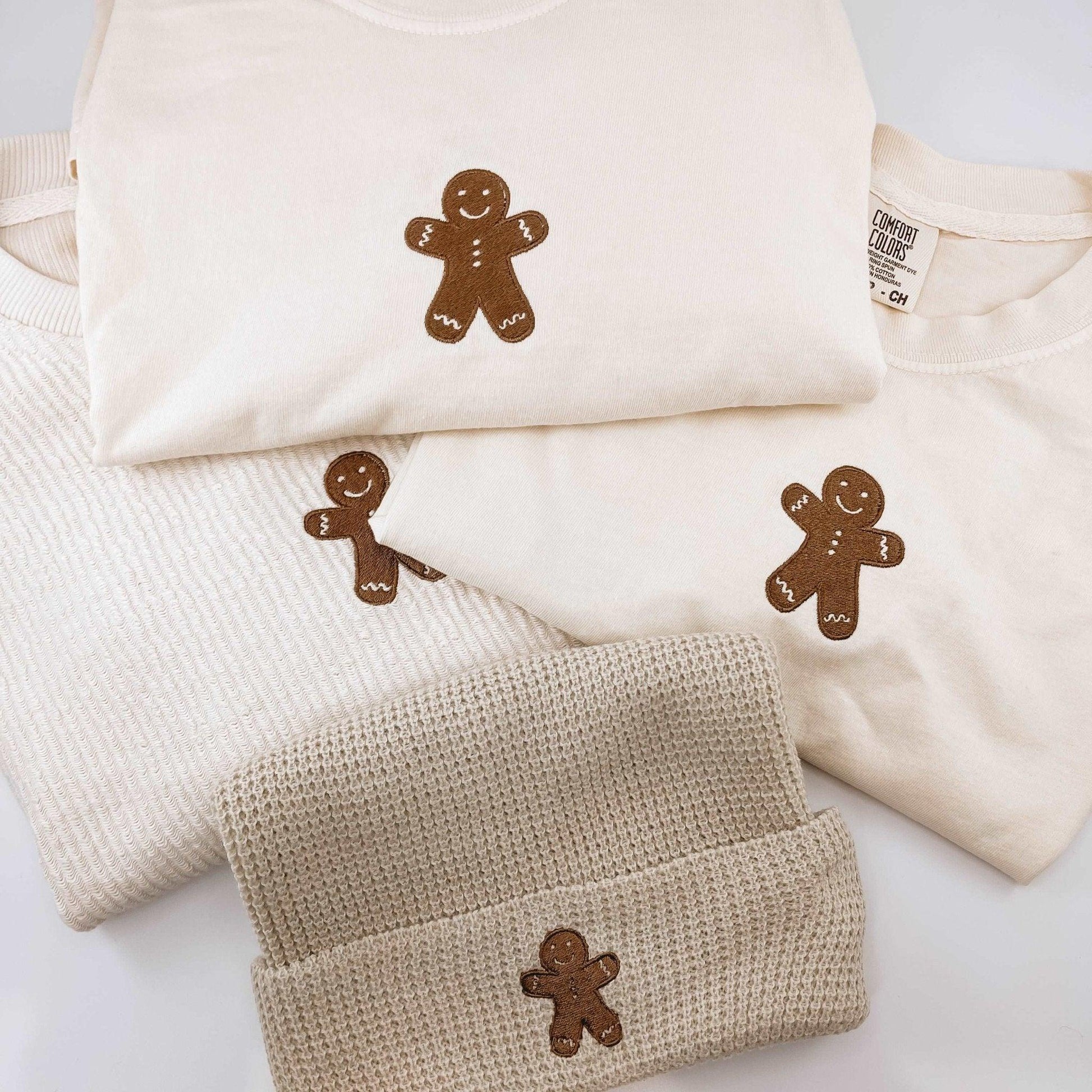 Gingerbread Embroidered Waffle Beanie - Sunshine Soul MD