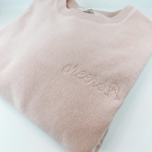Heavyweight Cheers Embroidered Premium Crewneck - Sunshine Soul MD