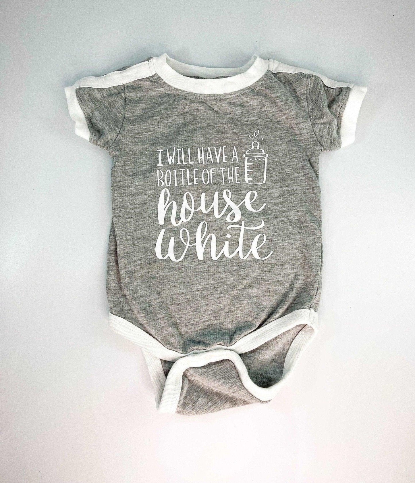 I'll Have A Bottle Of The House White Baby Bodysuit - Sunshine Soul MD