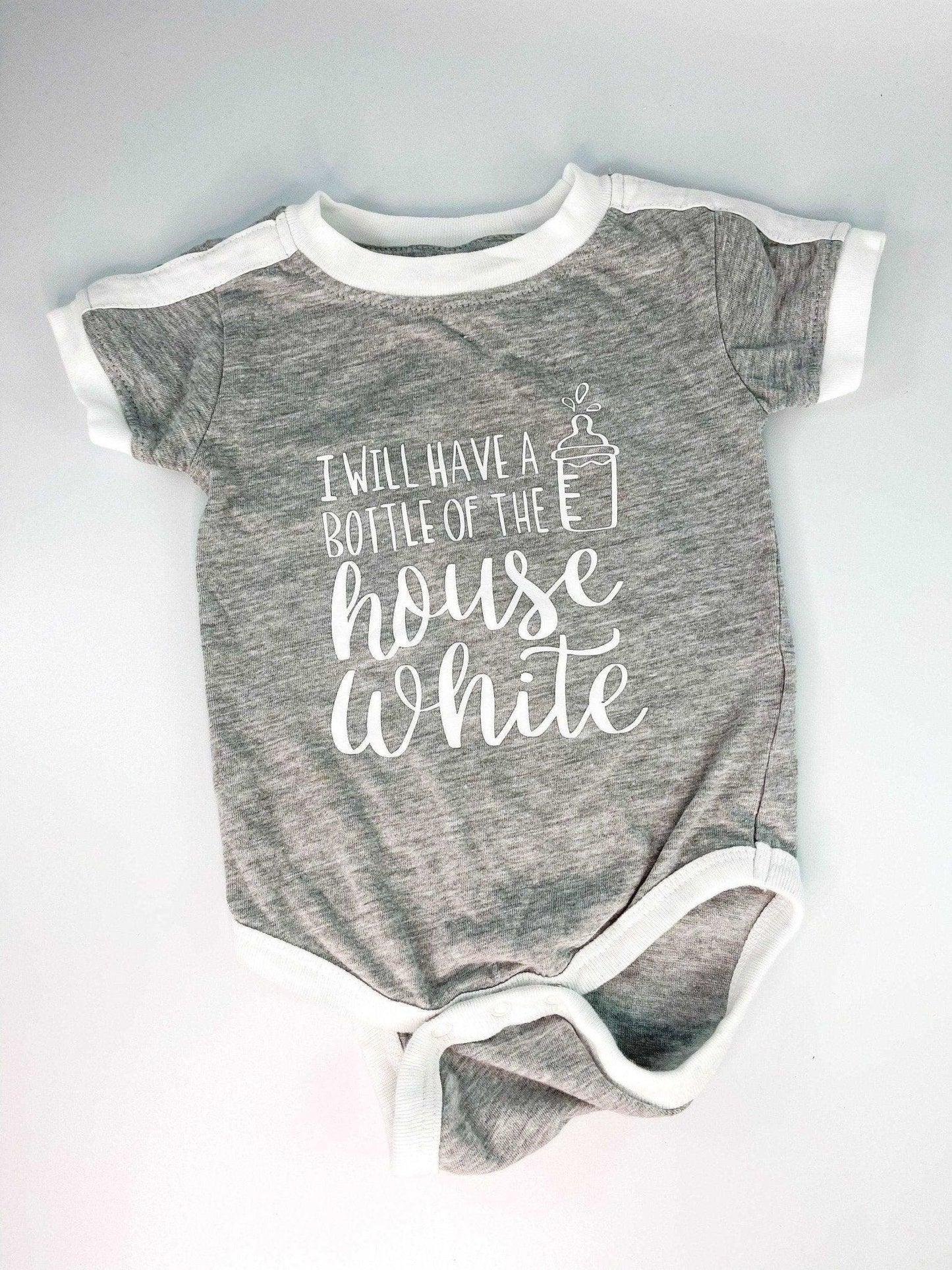 I'll Have A Bottle Of The House White Baby Bodysuit - Sunshine Soul MD