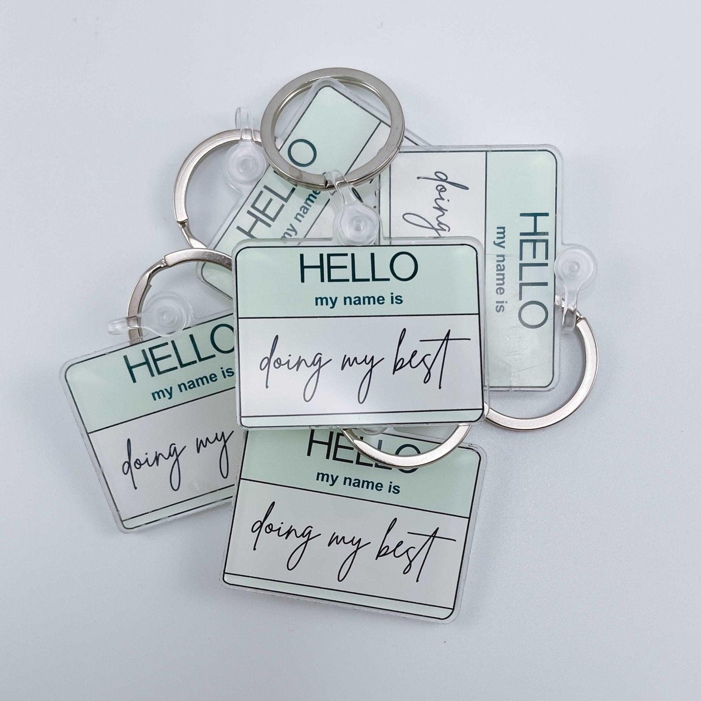My Name is Doing My Best Acrylic Keychain - Sunshine Soul MD