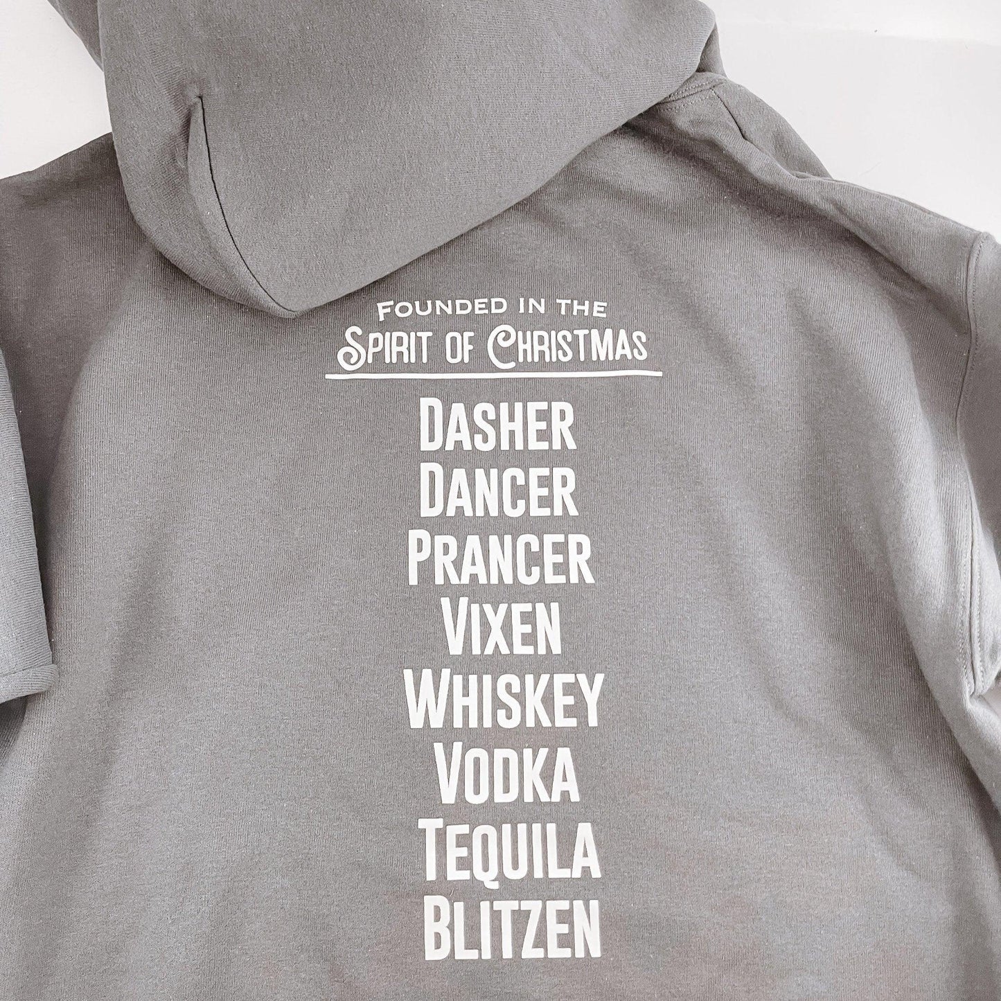 Reindeer Spirits Distilling Co Hooded Sweatshirt - CHARCOAL - Sunshine Soul MD