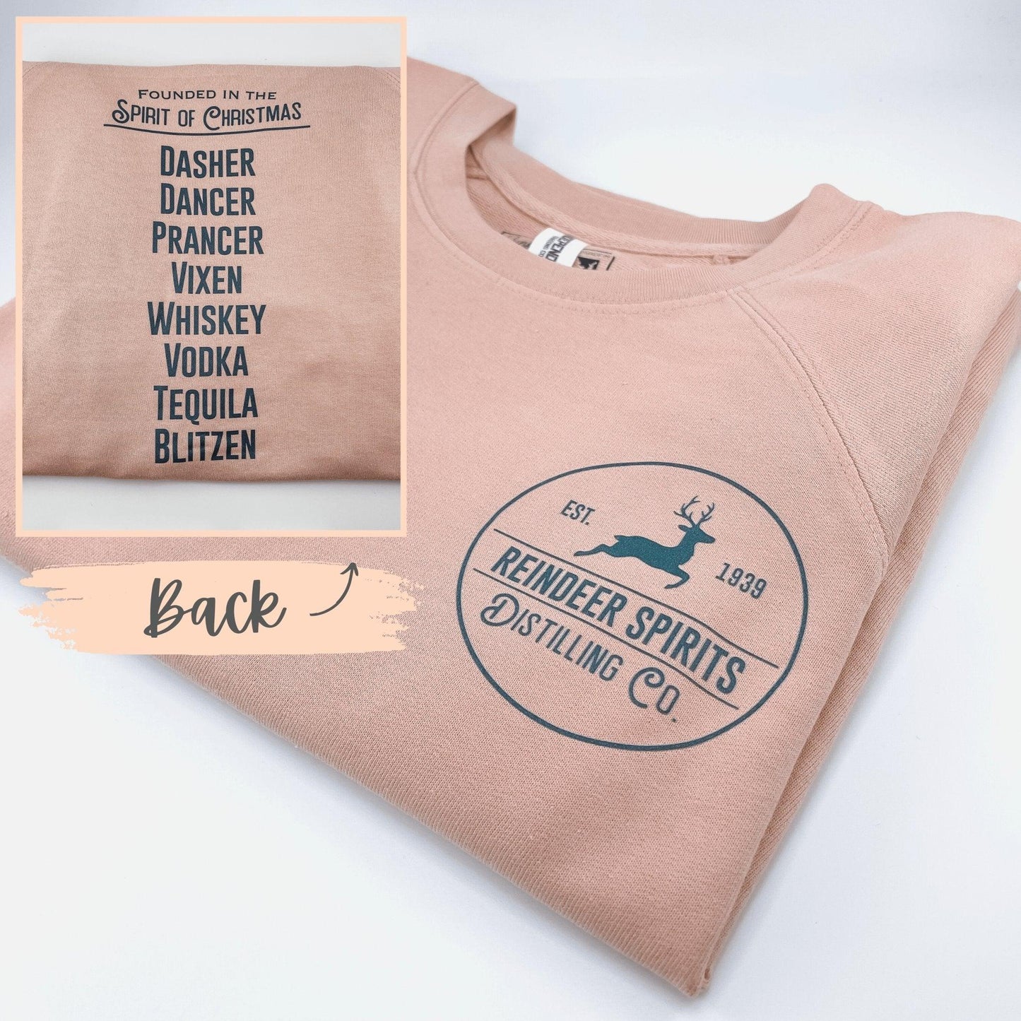 Reindeer Spirits Distilling Co Lightweight Sweatshirt - Sunshine Soul MD