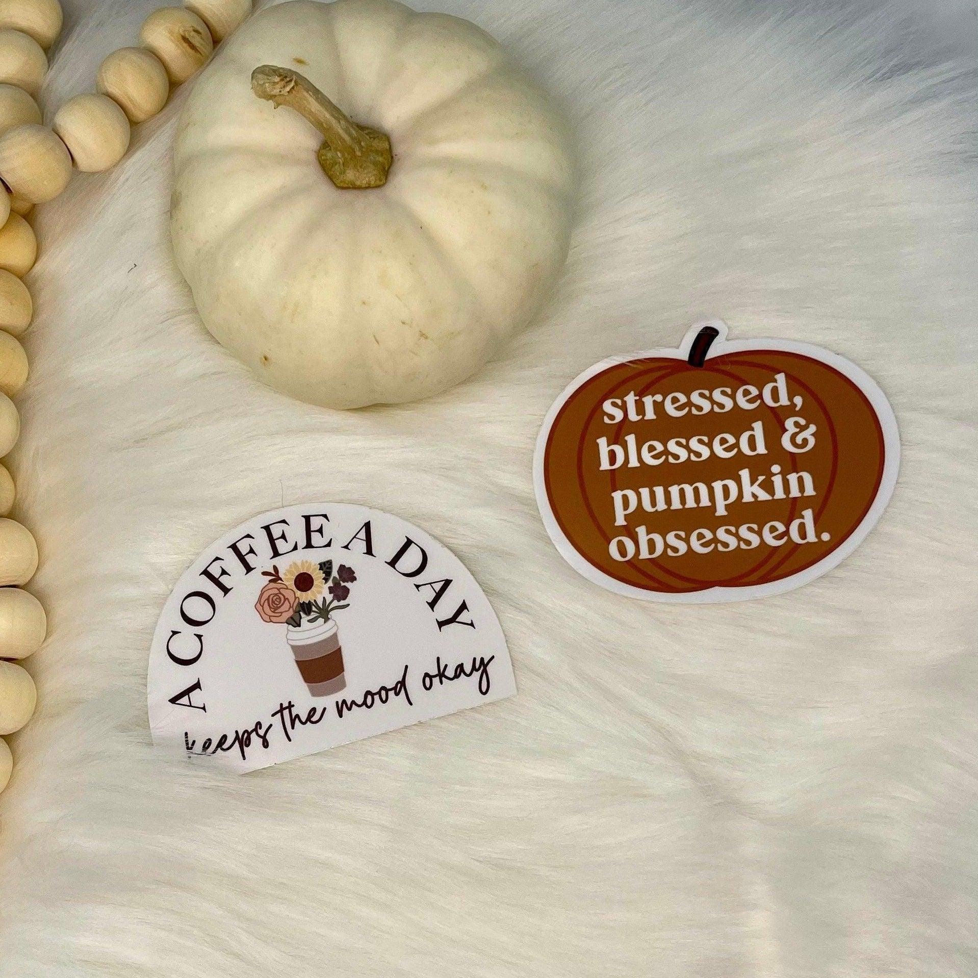 Stressed, Blessed, Pumpkin Obsessed Sticker - Sunshine Soul MD
