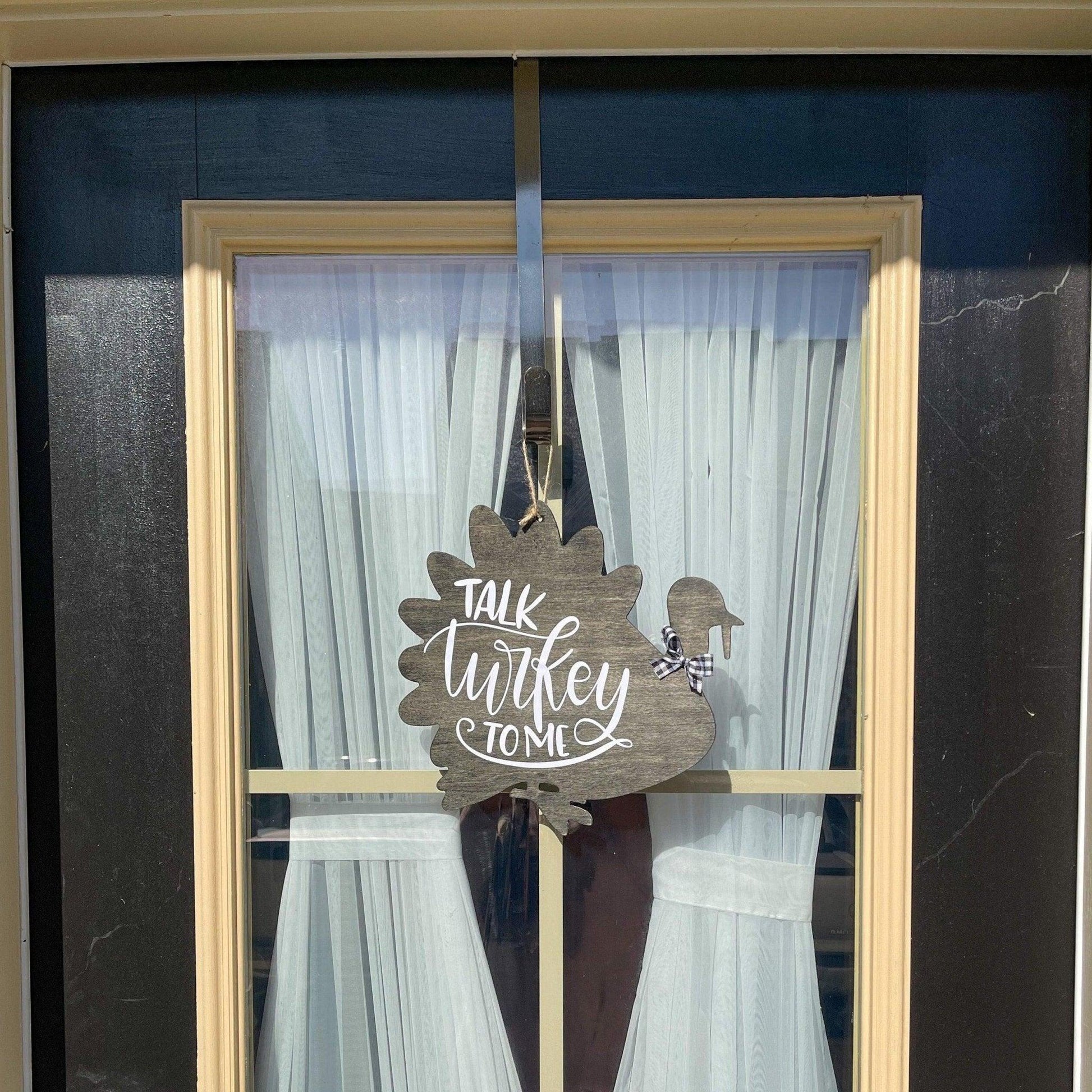 Talk Turkey to Me Door Hanger - Sunshine Soul MD