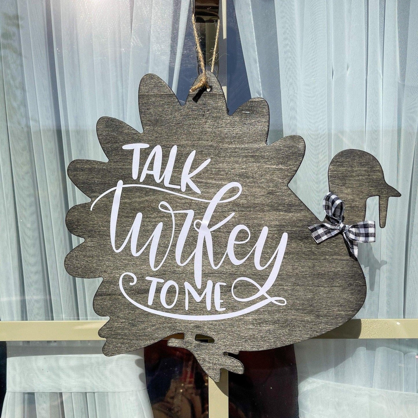 Talk Turkey to Me Door Hanger - Sunshine Soul MD