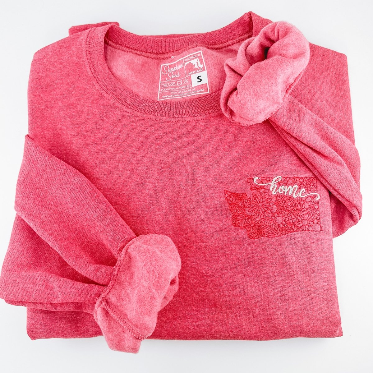 Washington Embroidered Sweatshirt - Sunshine Soul MD