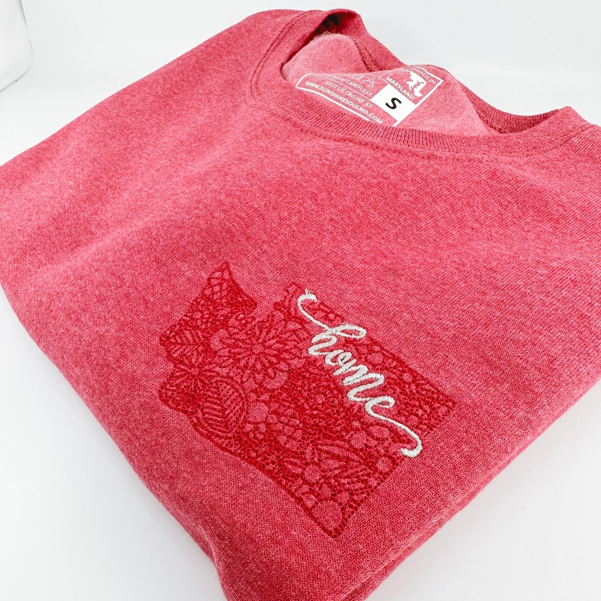 Washington Embroidered Sweatshirt - Sunshine Soul MD