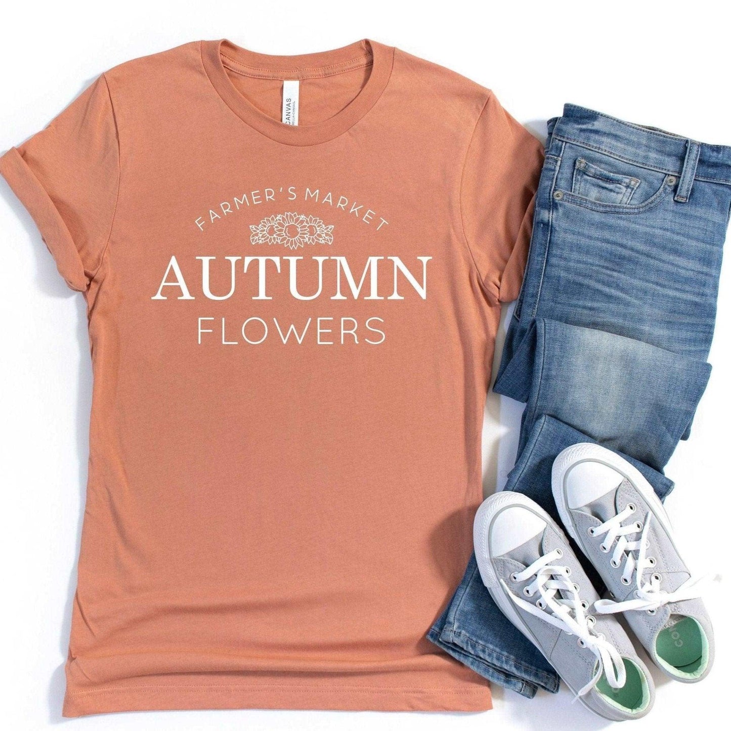 Autumn Flowers Short Sleeve T-Shirt - Sunshine Soul MD