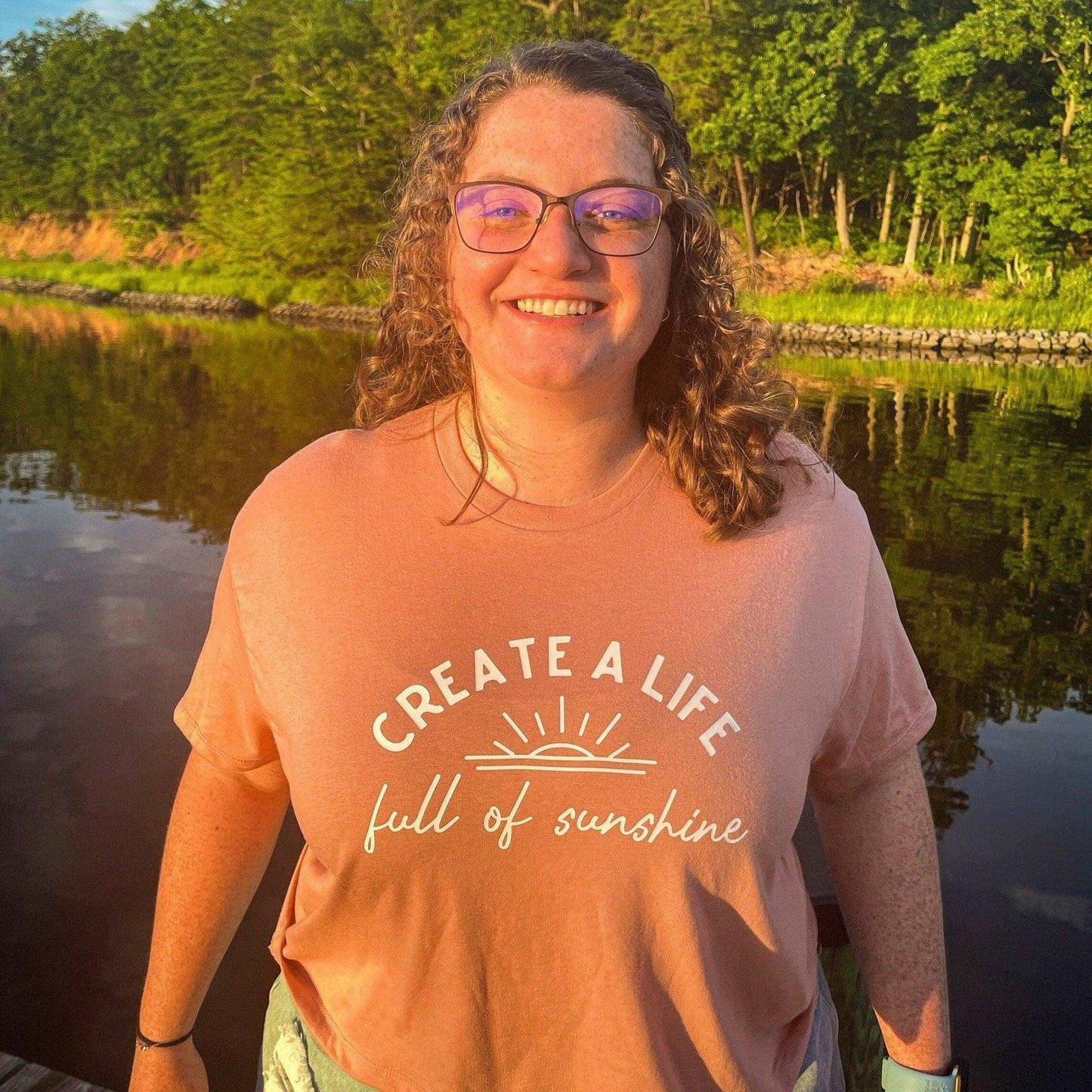 Create A Life Full Of Sunshine Crop Top - Sunshine Soul MD