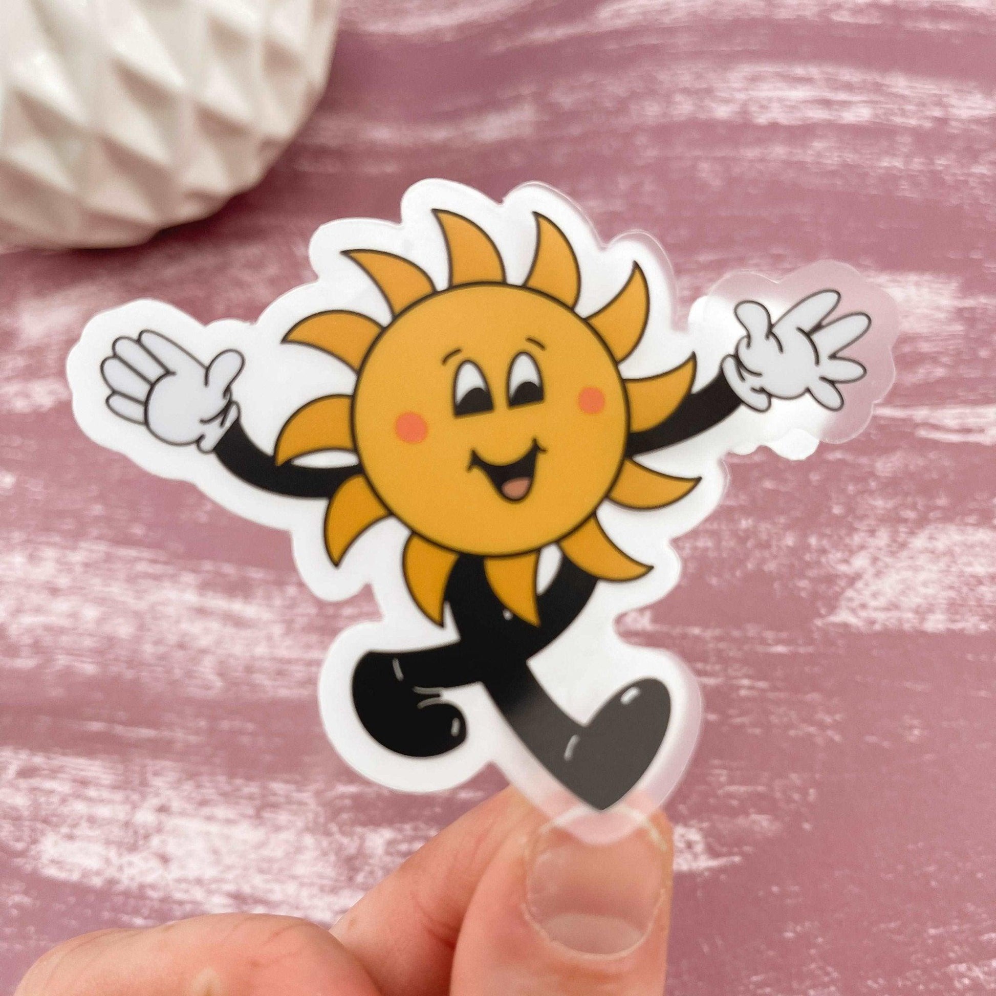 Dancing Sun Clear Sticker - Sunshine Soul MD