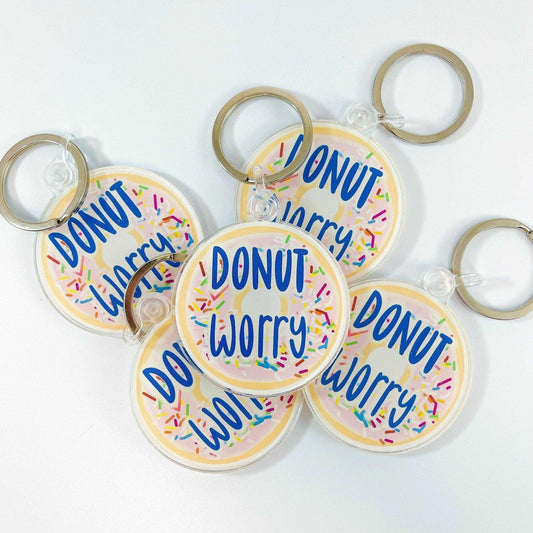Donut Worry Acrylic Keychain - Sunshine Soul MD