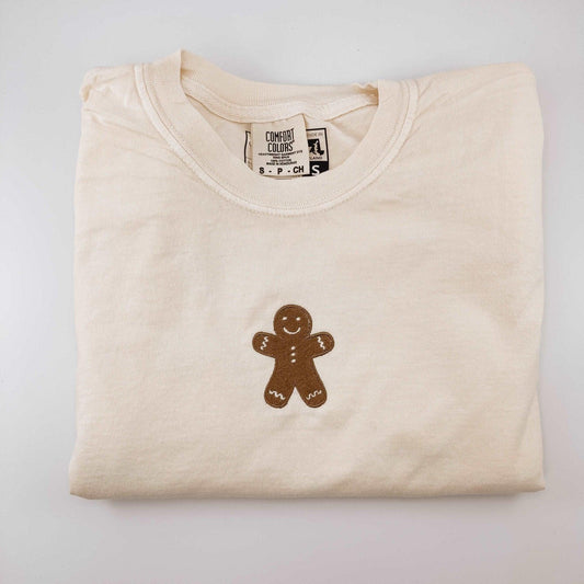 Gingerbread Embroidered Long Sleeve T-Shirt - Sunshine Soul MD