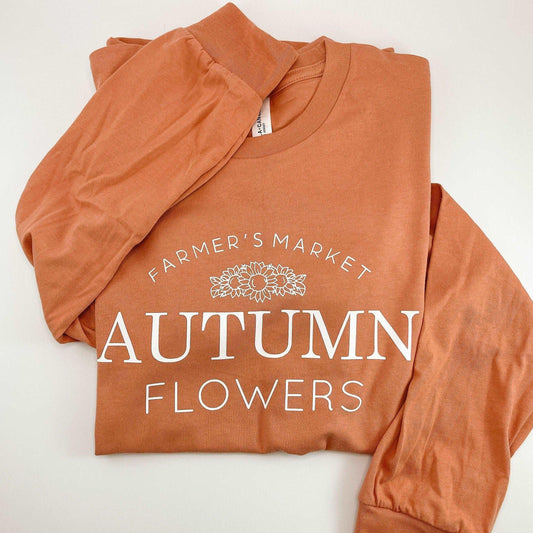 Autumn Flowers Long Sleeve T-Shirt - Sunshine Soul MD