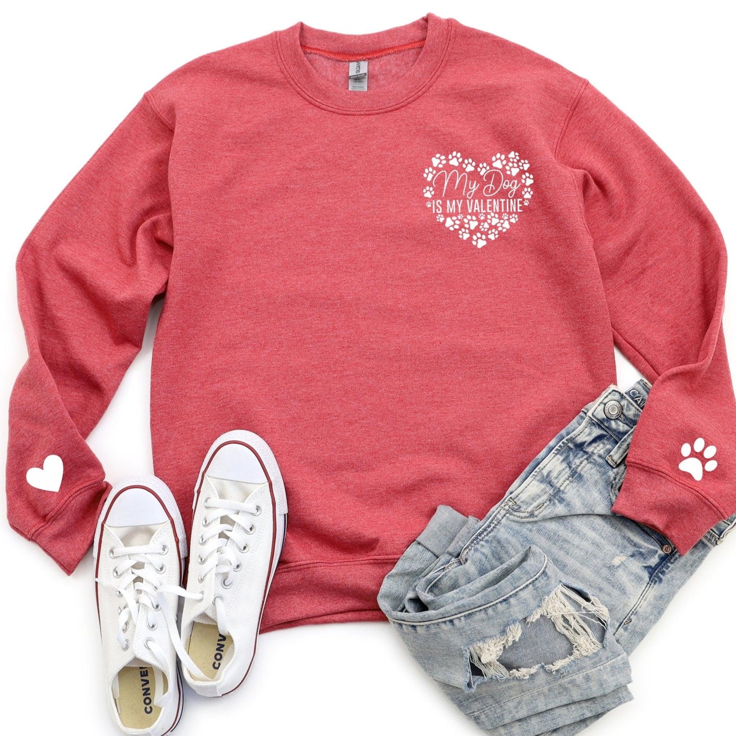 My Dog is My Valentine Sweatshirt - Sunshine Soul MD