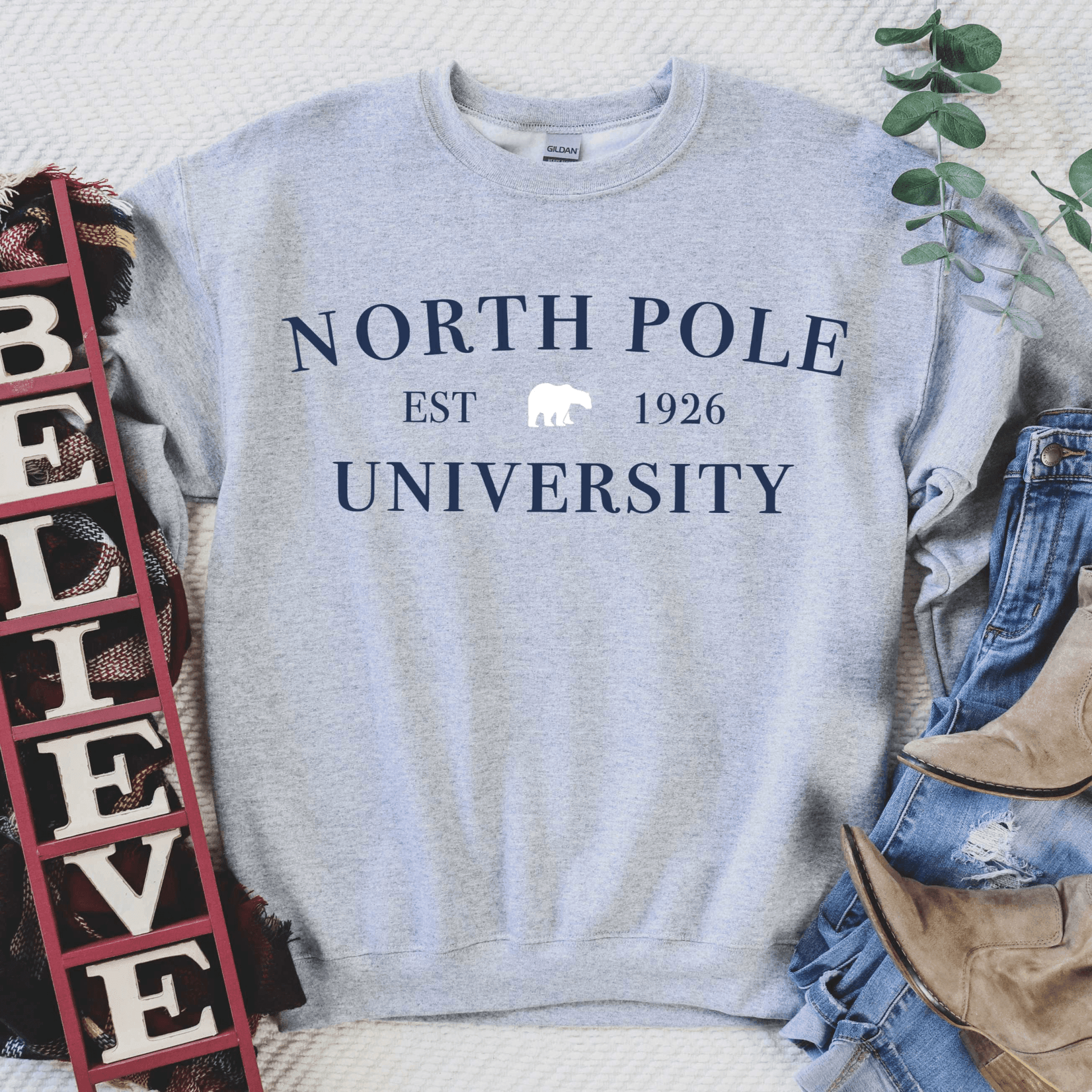 North Pole University Sweatshirt - Sunshine Soul MD