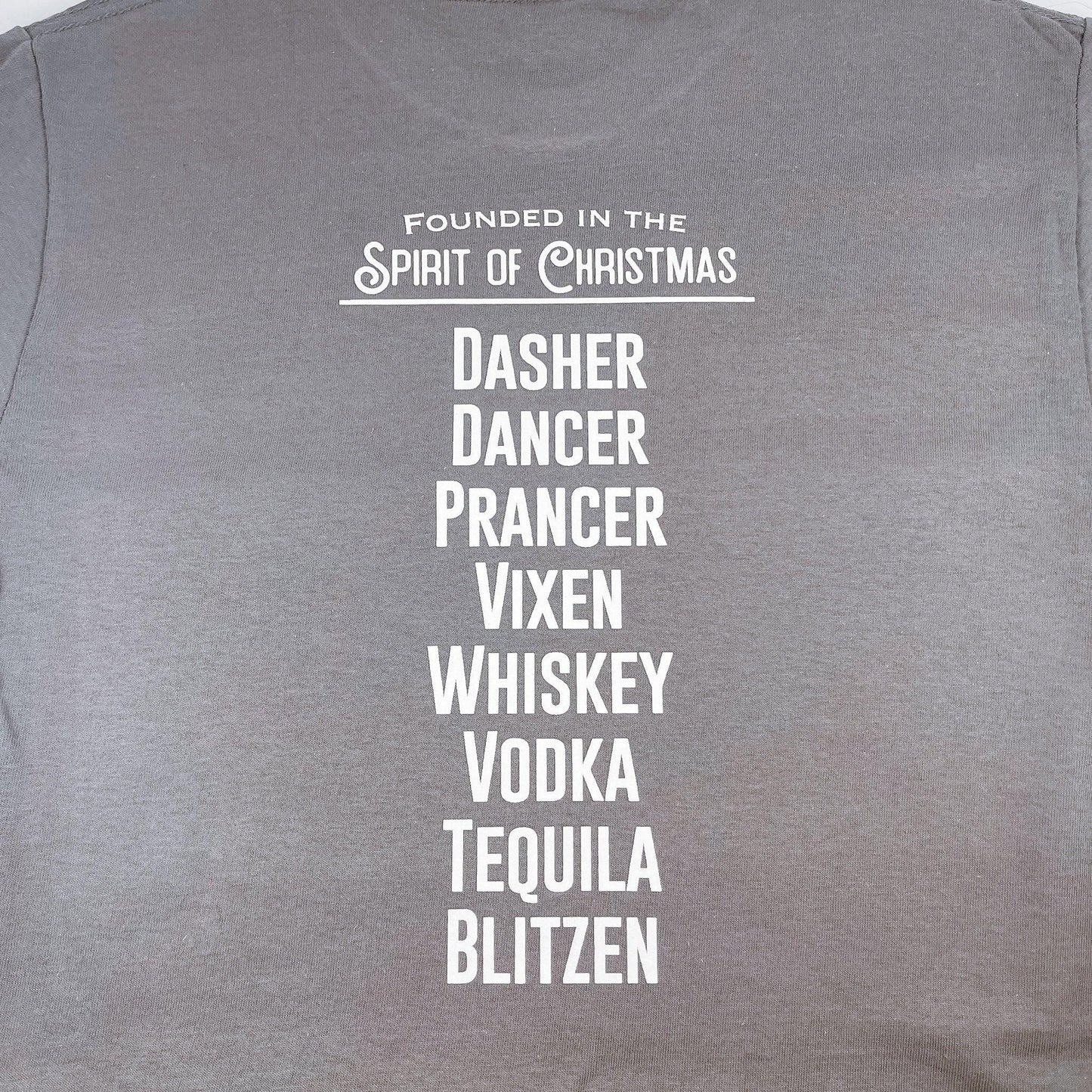 Reindeer Spirits Distilling Co T-Shirt - CHARCOAL - Sunshine Soul MD