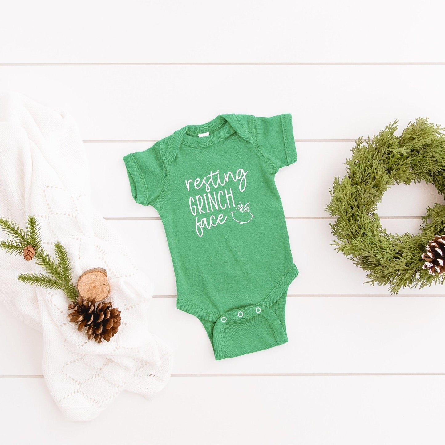 Resting Grinch Face Bodysuit - Sunshine Soul MD