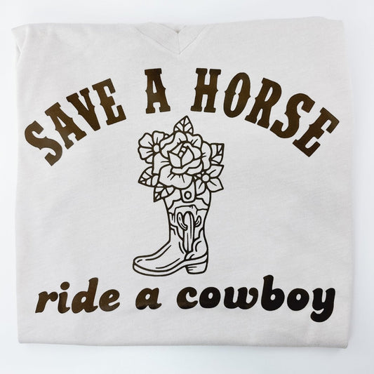 Save a Horse, Ride a Cowboy V-Neck - Sunshine Soul MD