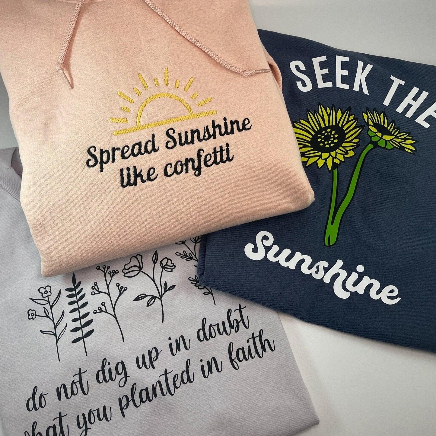 Spread Sunshine Like Confetti Embroidered Hoodie - Sunshine Soul MD