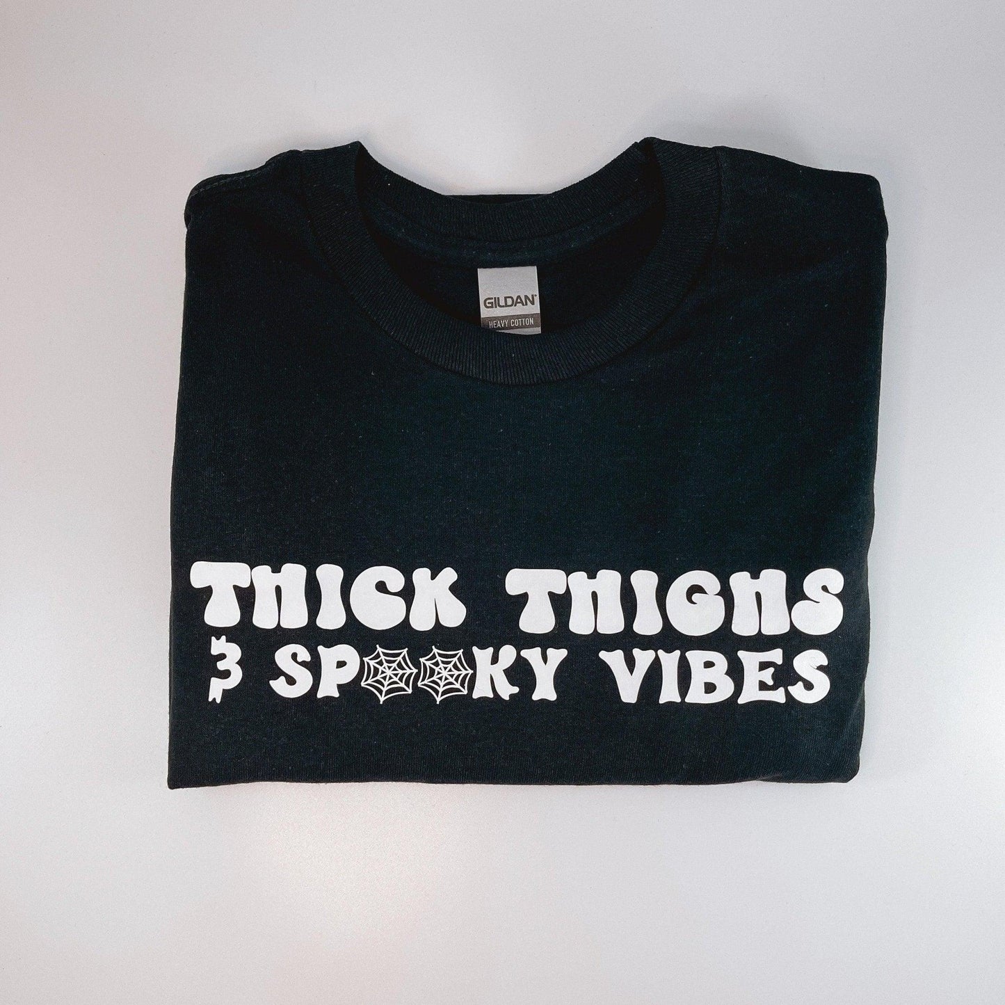 Thick Thighs Spooky Vibes Long Sleeve T-Shirt - Sunshine Soul MD