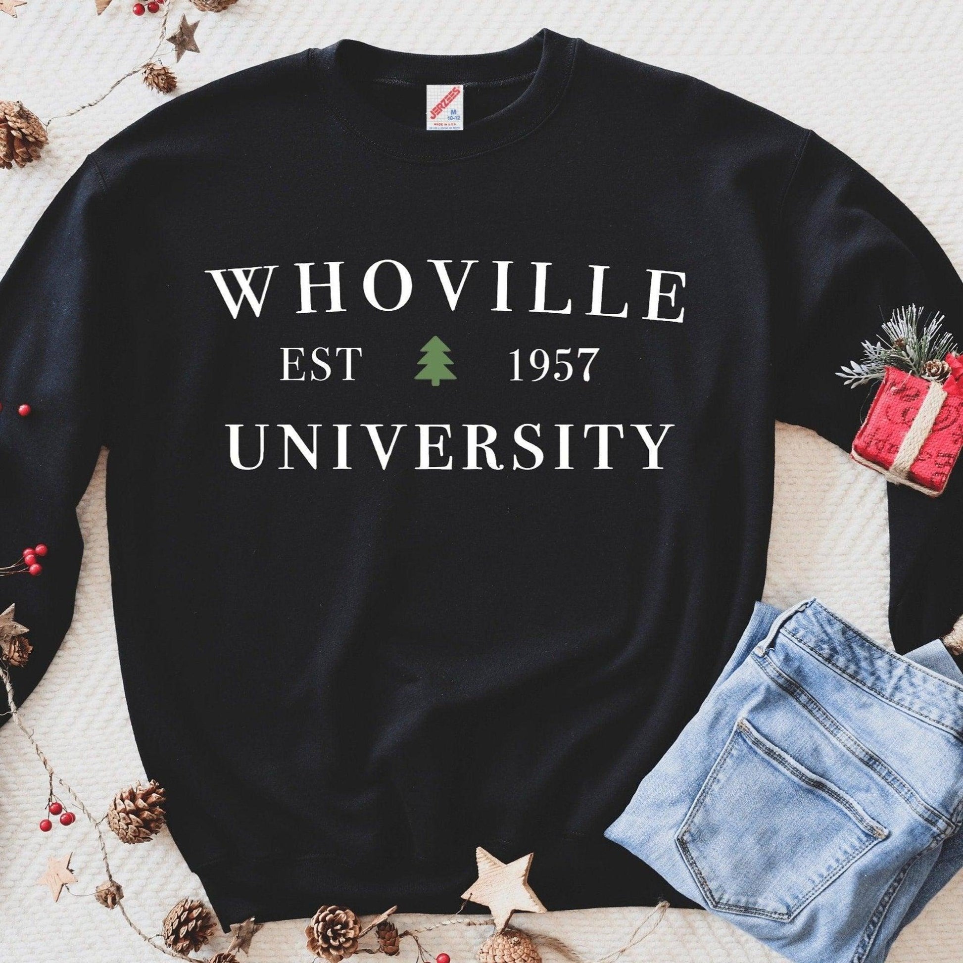Whoville University Sweatshirt - Black - Sunshine Soul MD