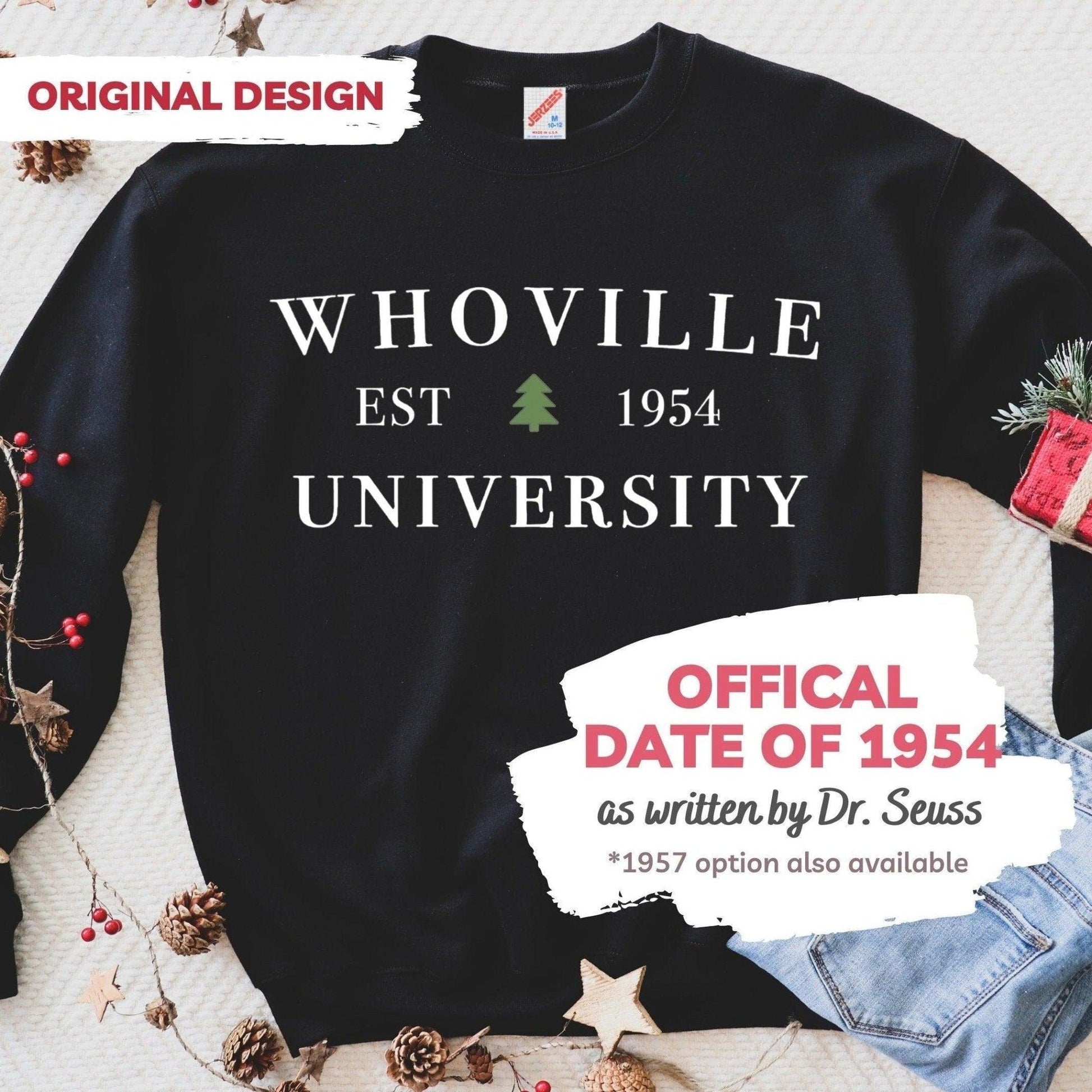 Whoville University Sweatshirt - Black - Sunshine Soul MD