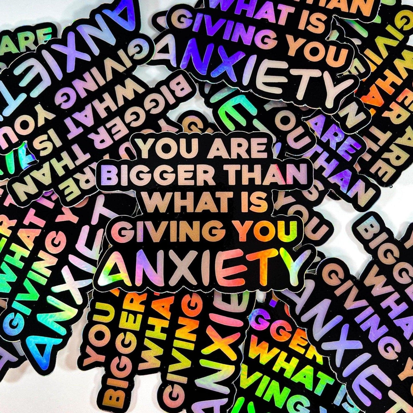 You Are Bigger Than What's Giving You Anxiety Sticker - Sunshine Soul MD